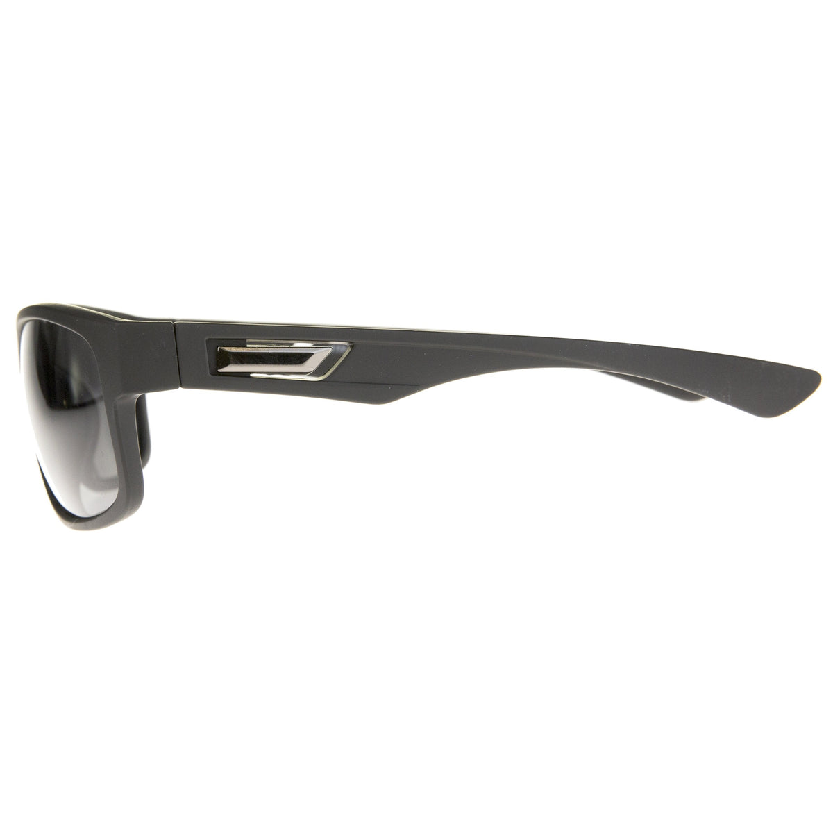 Men's Rubberized Matte Shark Fin Temple Sport Sunglasses A419
