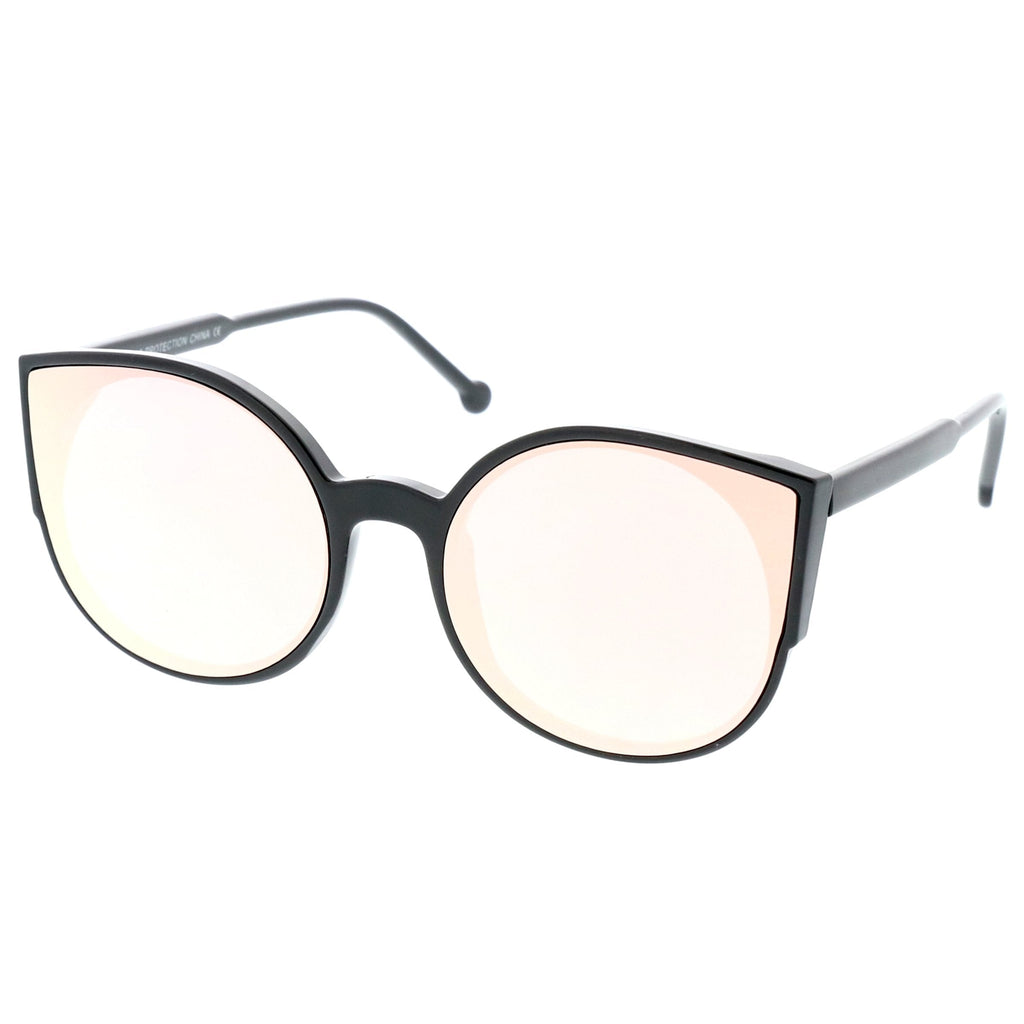 Women's Oversize Mirrored Flat Infinity Lens Sunglasses A940