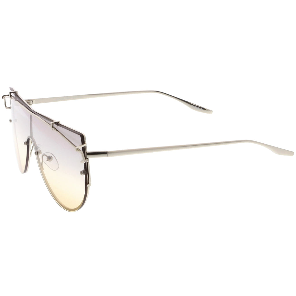 Retro Oversize Disco Shield Multi Color Lens Sunglasses A907