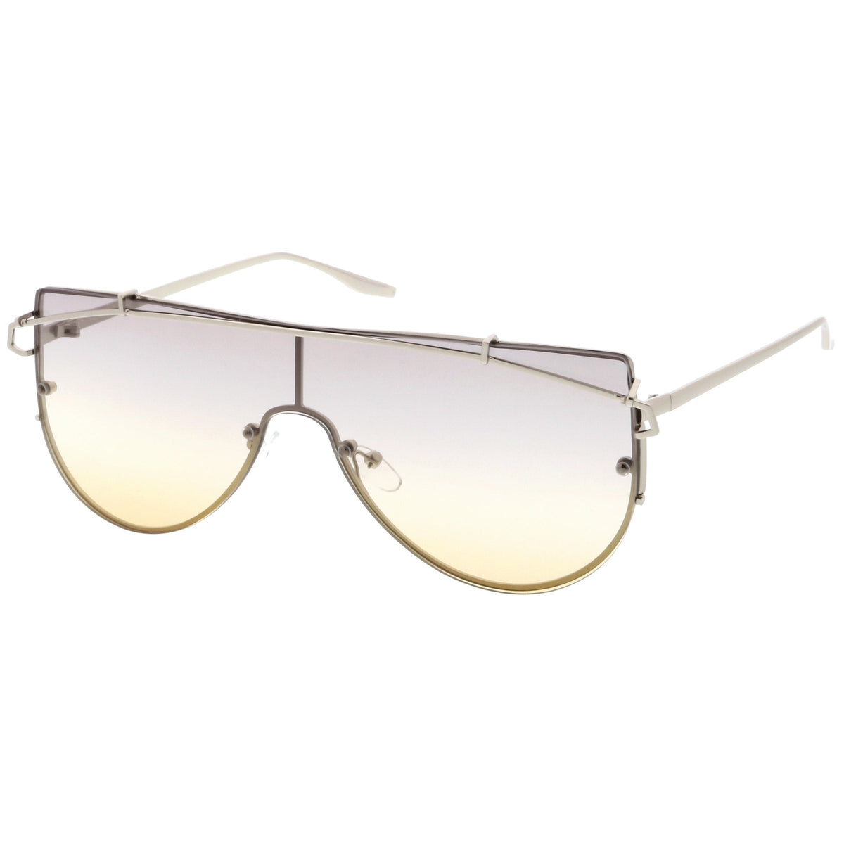 Retro Oversize Disco Shield Multi Color Lens Sunglasses A907