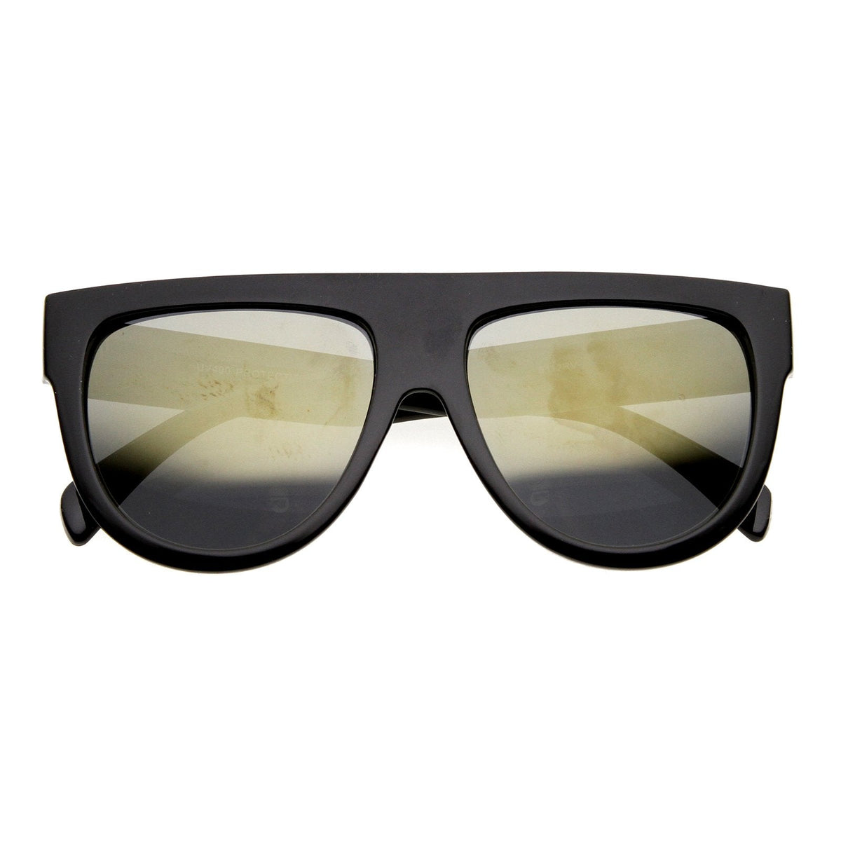 Oversize Flat Top Aviator Flash Mirror Lens Sunglasses 9961