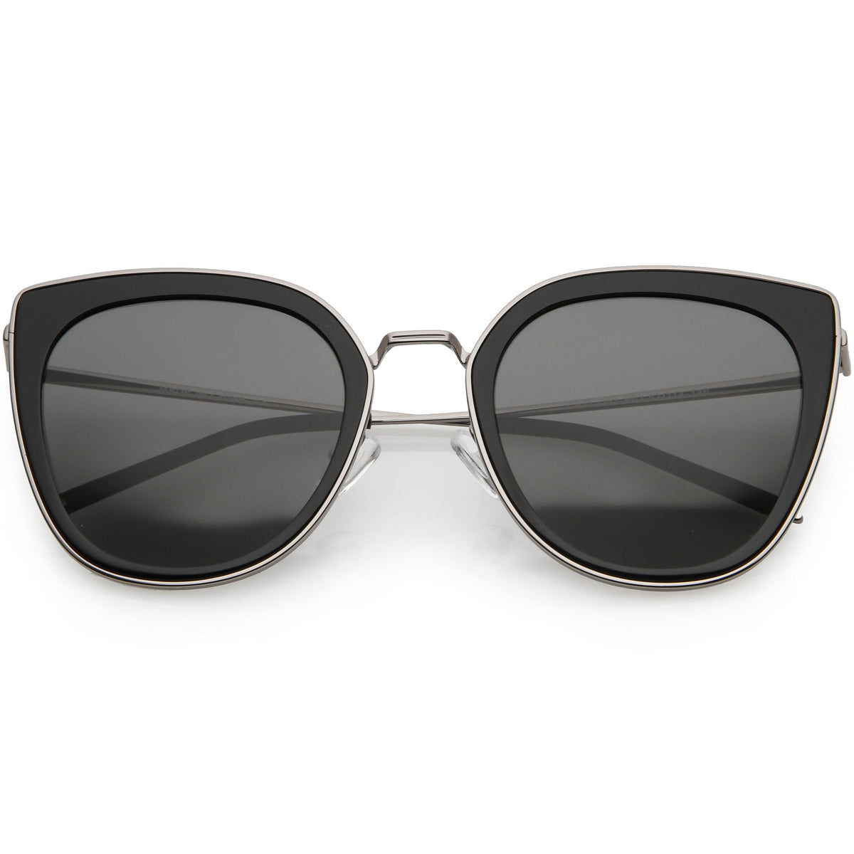 Women's Oversize Polarized Cat Eye Metal Frame Sunglasses C822