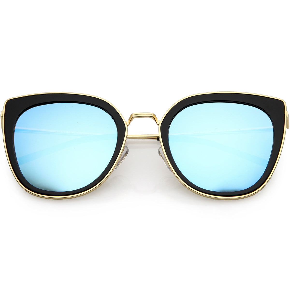 Women's Oversize Polarized Cat Eye Metal Frame Sunglasses C822