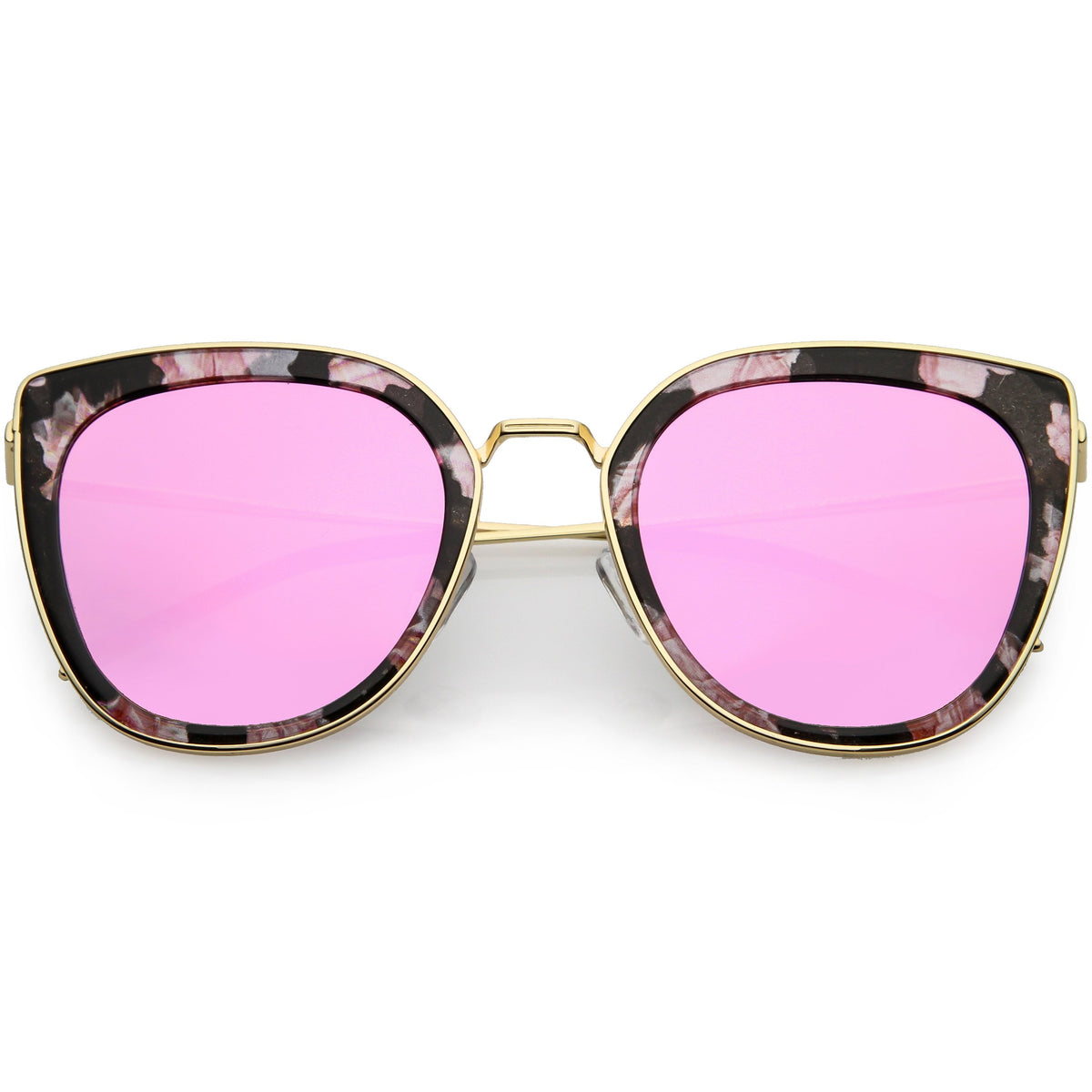 Women's Oversize Polarized Cat Eye Metal Frame Sunglasses C822