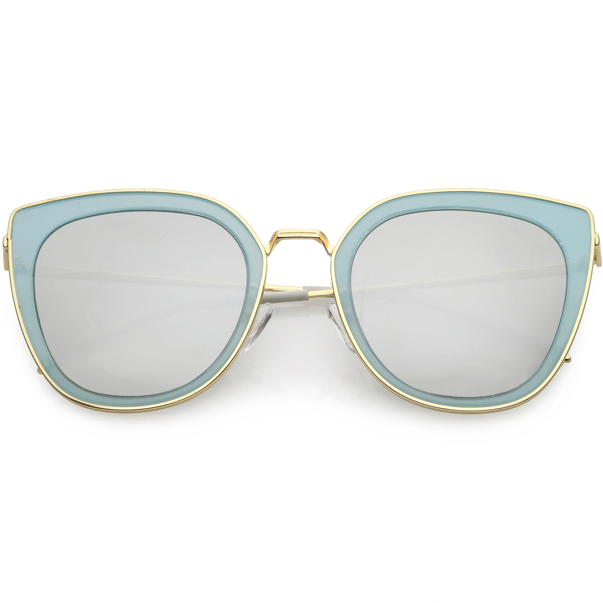 Women's Oversize Polarized Cat Eye Metal Frame Sunglasses C822