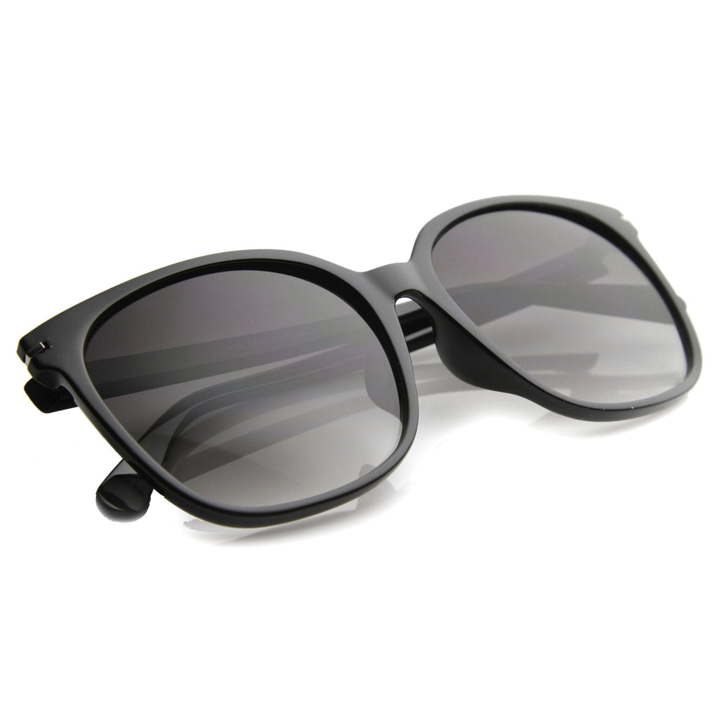 Retro Indie Oversize Horned Rim Square Sunglasses 9855