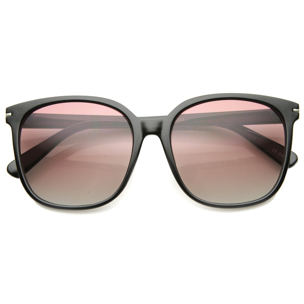 Retro Indie Oversize Horned Rim Square Sunglasses 9855