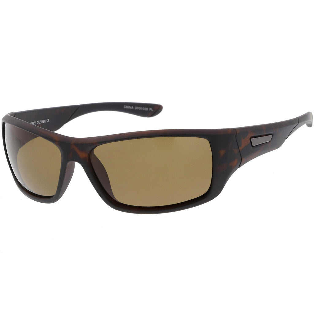 Premium Polarized Sports Wrap Rectangle Sunglasses C794 65mm
