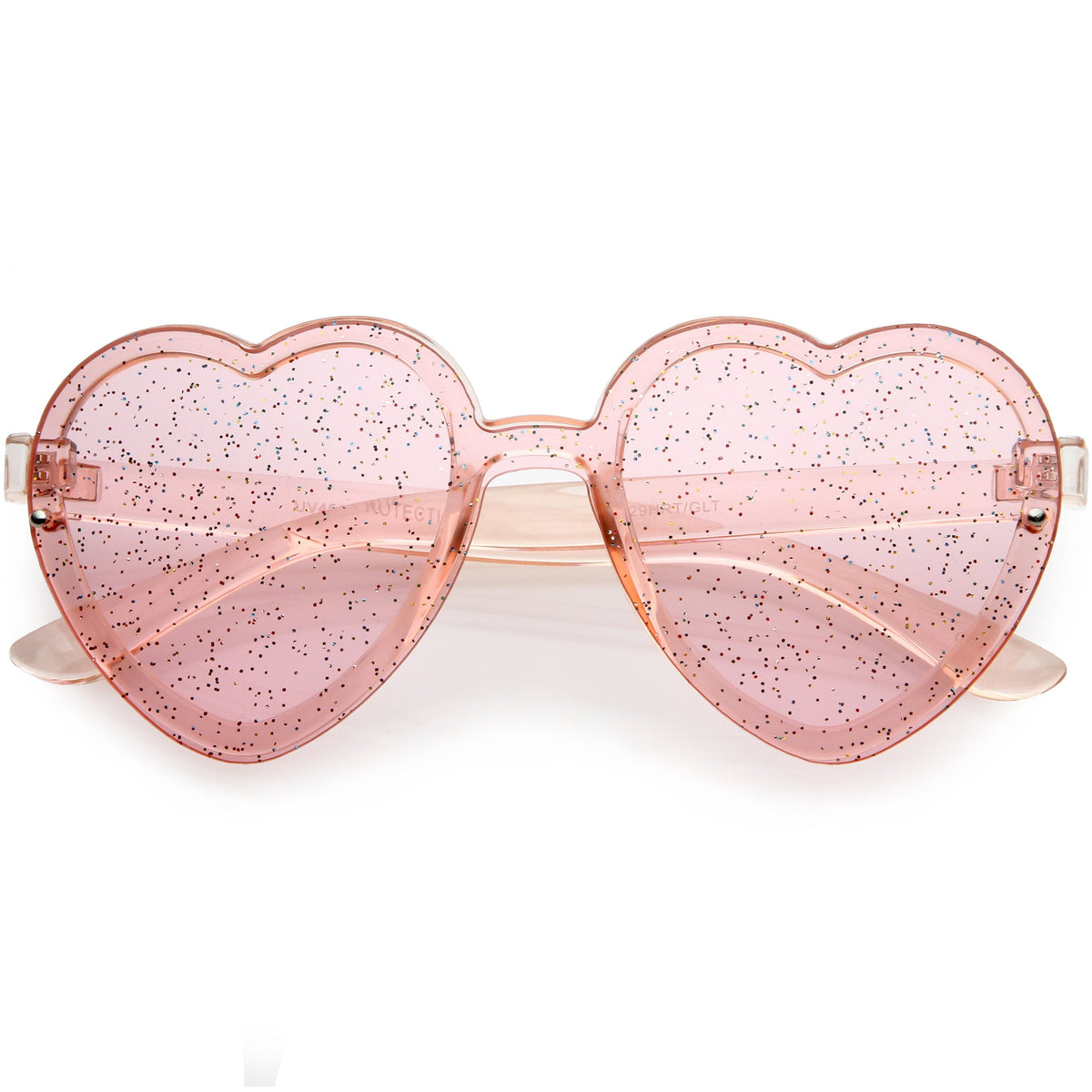 Women's Colorful Heart Shape Glitter Lens Novelty Sunglasses C879