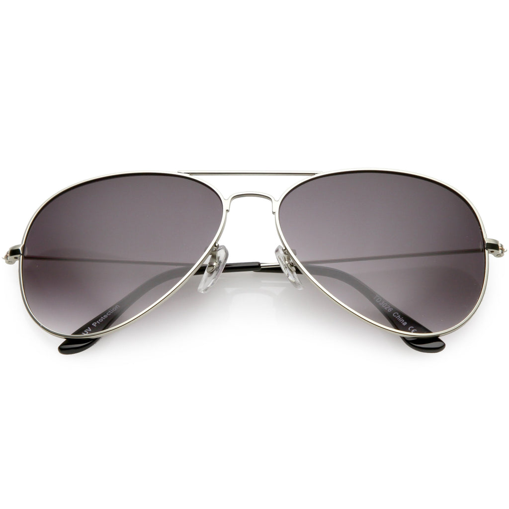 Large Full Metal Aviator Gradient Lens Sunglasses C764 60mm