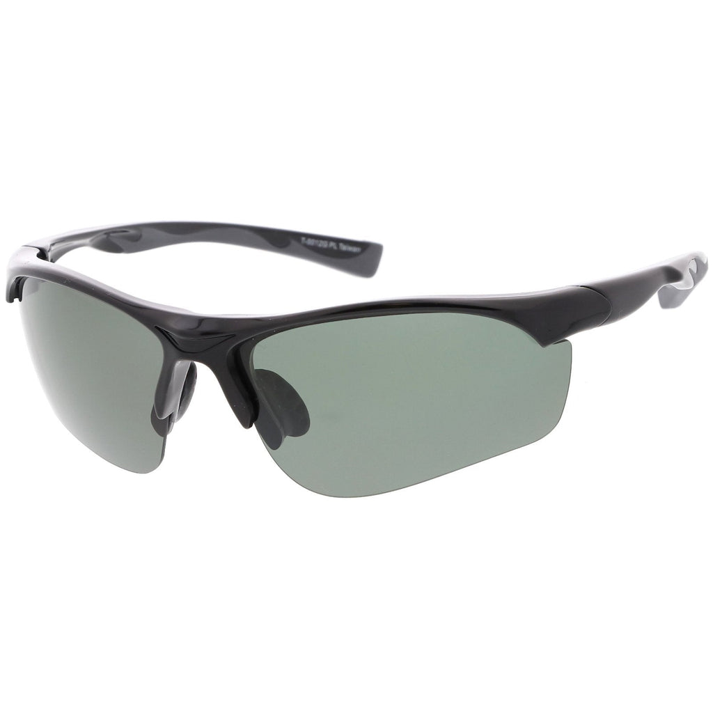 Premium Half Frame Polarized TR-90 Sports Wrap Sunglasses C818 70mm