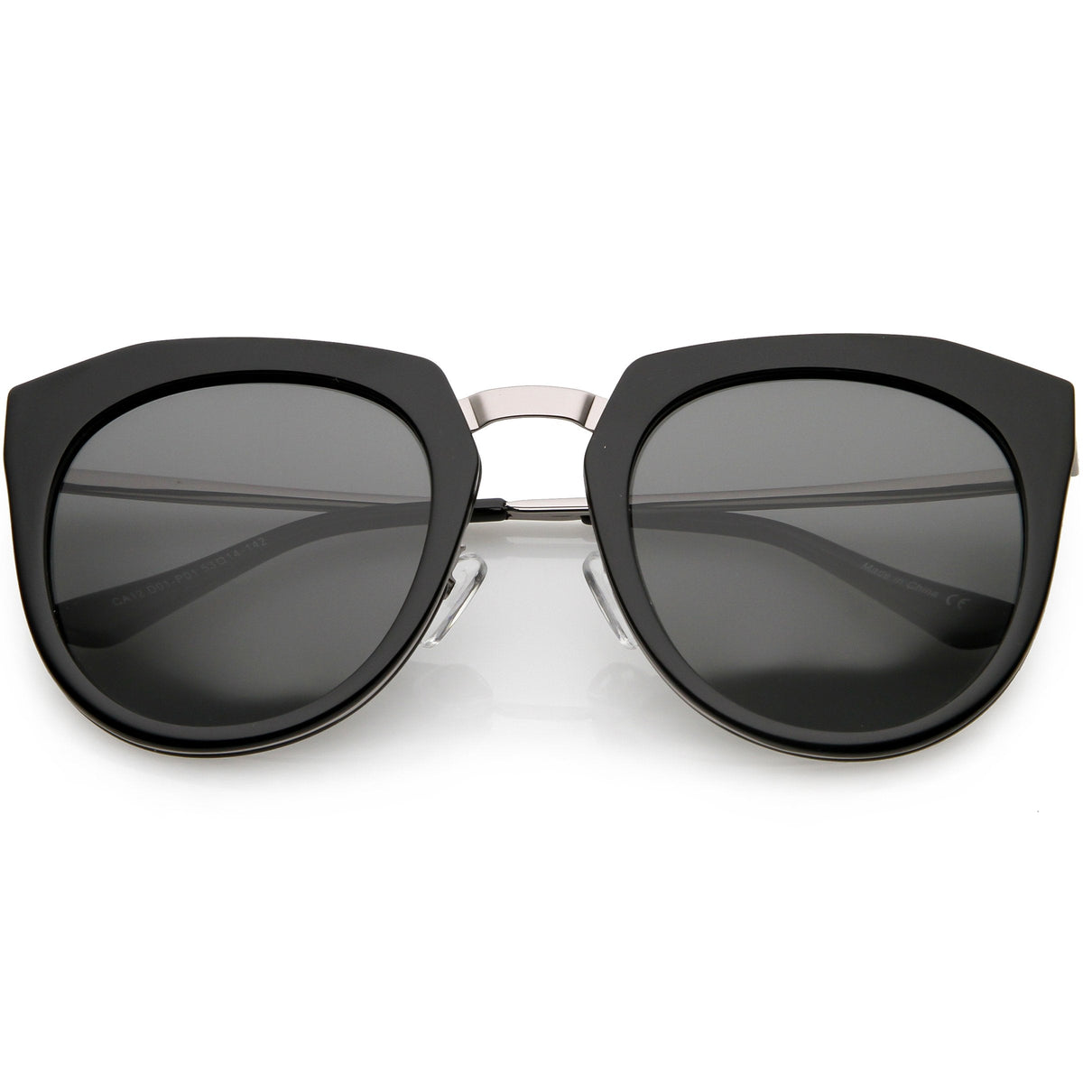 Women's Polarized Round Cat Eye Mirrored Lens Sunglasses C823