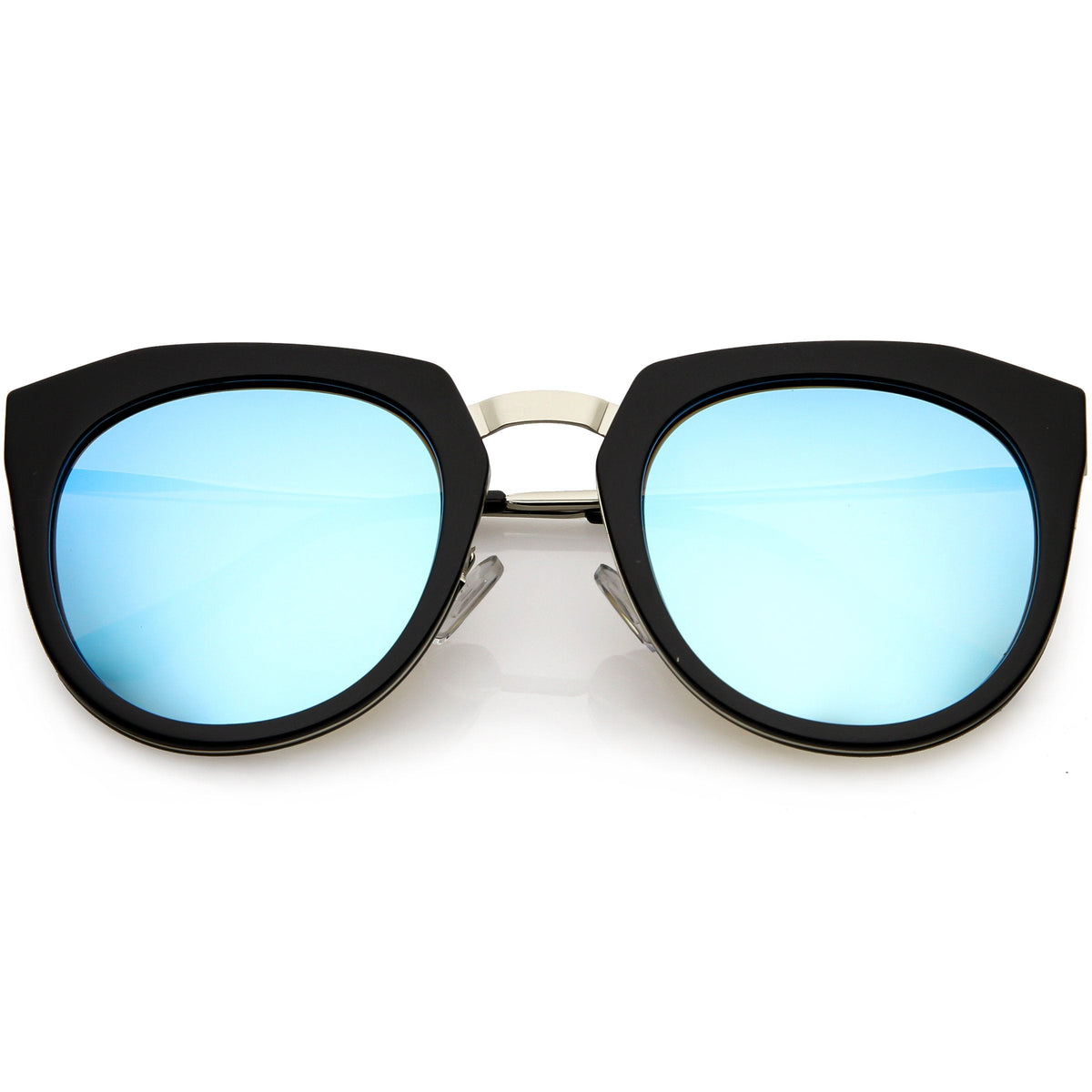 Women's Polarized Round Cat Eye Mirrored Lens Sunglasses C823