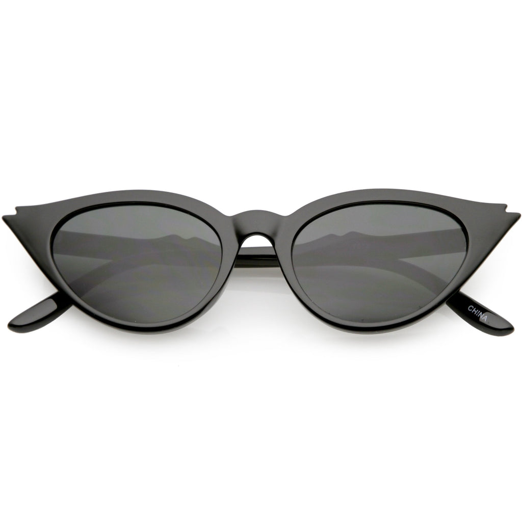 Women's Retro 1950's Notched Cat Eye Sunglasses C756