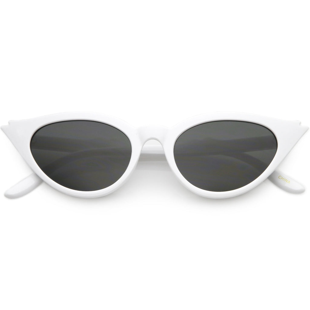 Women's Retro 1950's Notched Cat Eye Sunglasses C756