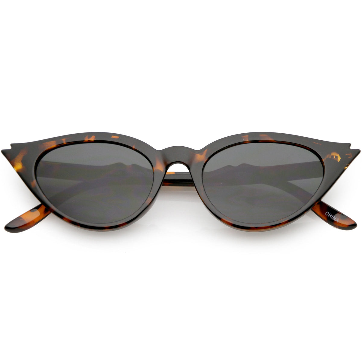 Women's Retro 1950's Notched Cat Eye Sunglasses C756
