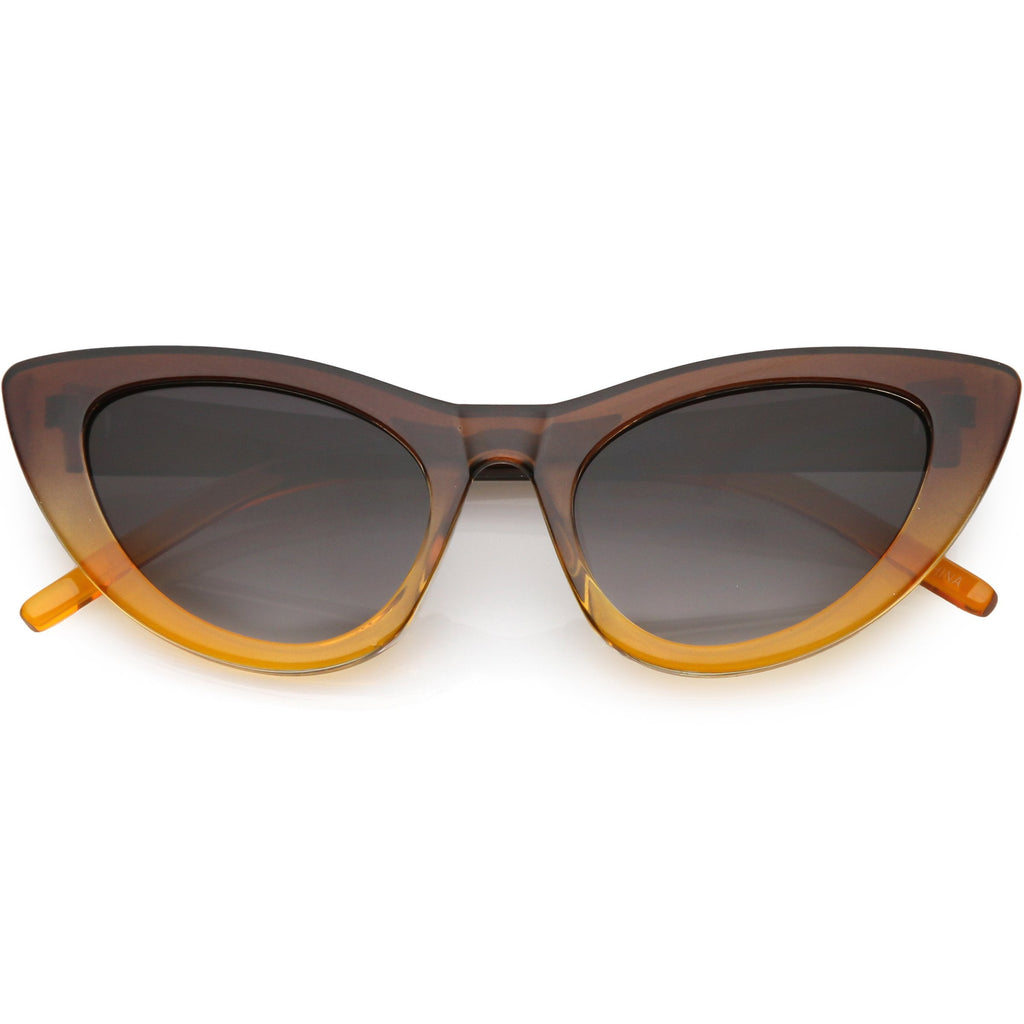 Women's Oversize Translucent Gradient Lens Cat Eye Sunglasses C749
