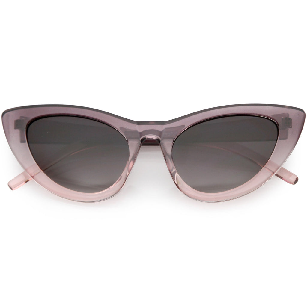 Women's Oversize Translucent Gradient Lens Cat Eye Sunglasses C749