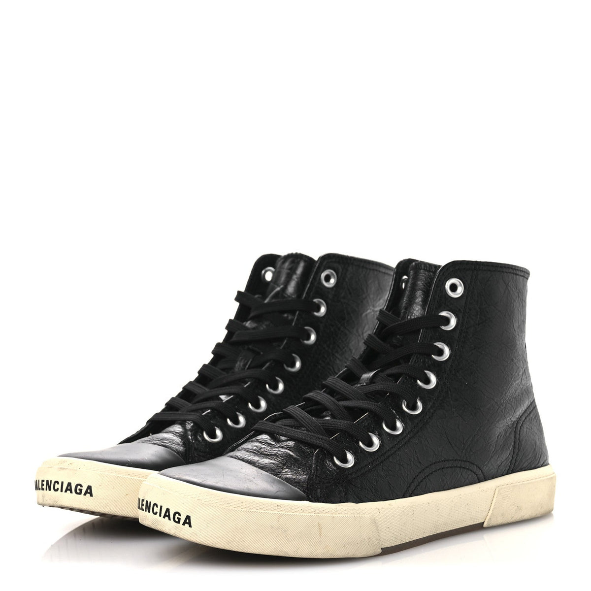 Agneau Arena Womens Paris High Top Sneakers 39 Black