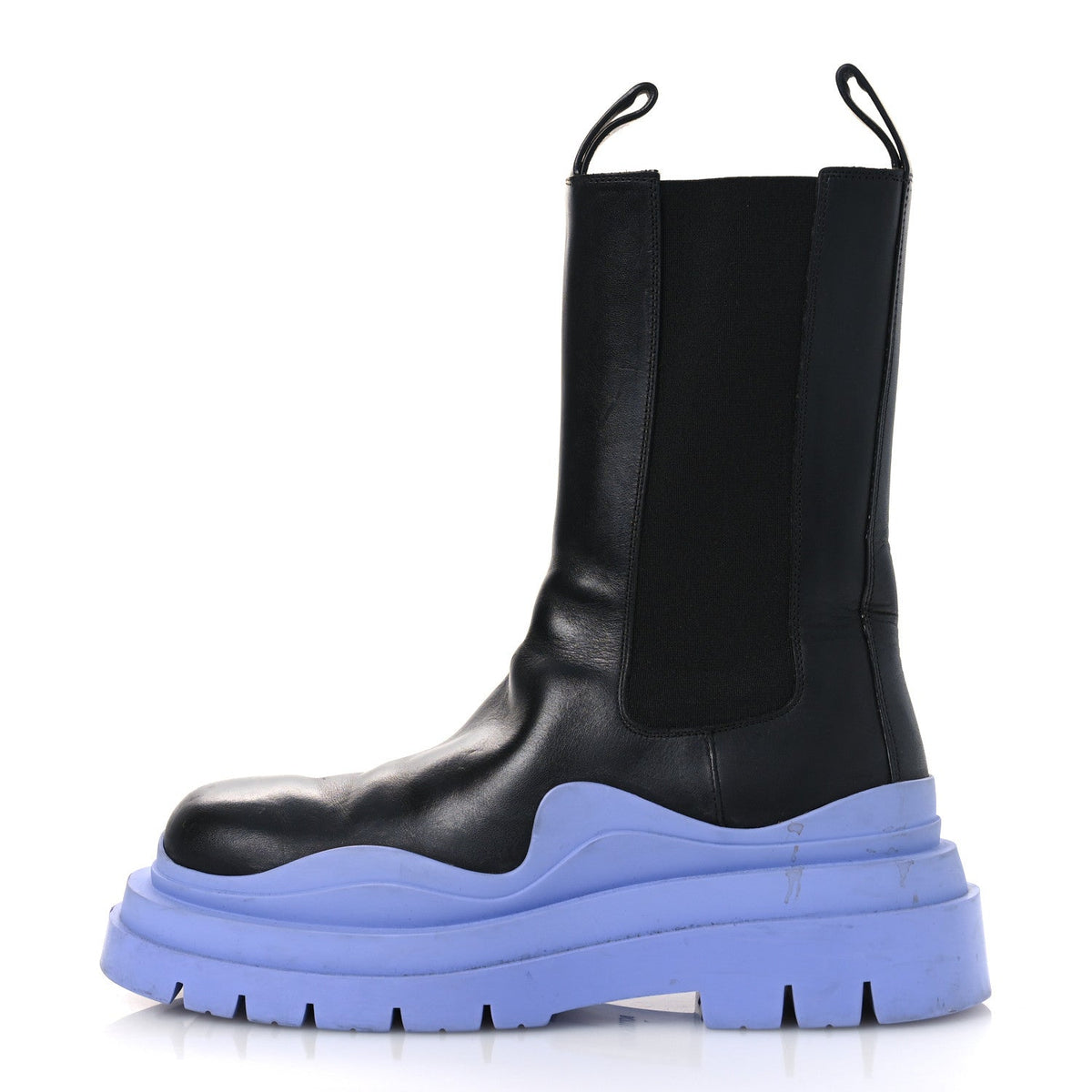 Calfskin The Tire Chelsea Boots 40 Black Periwinkle