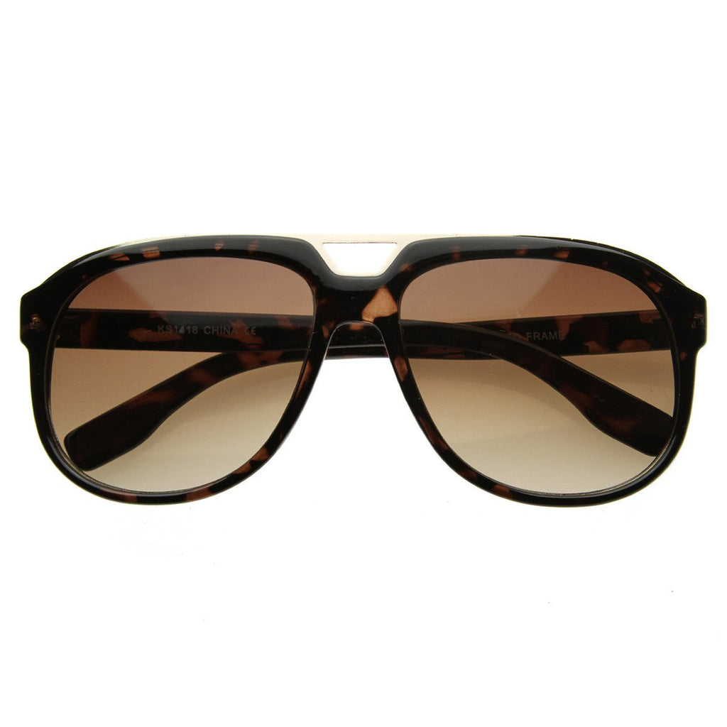 Retro European Flat Top Aviator Sunglasses 8459
