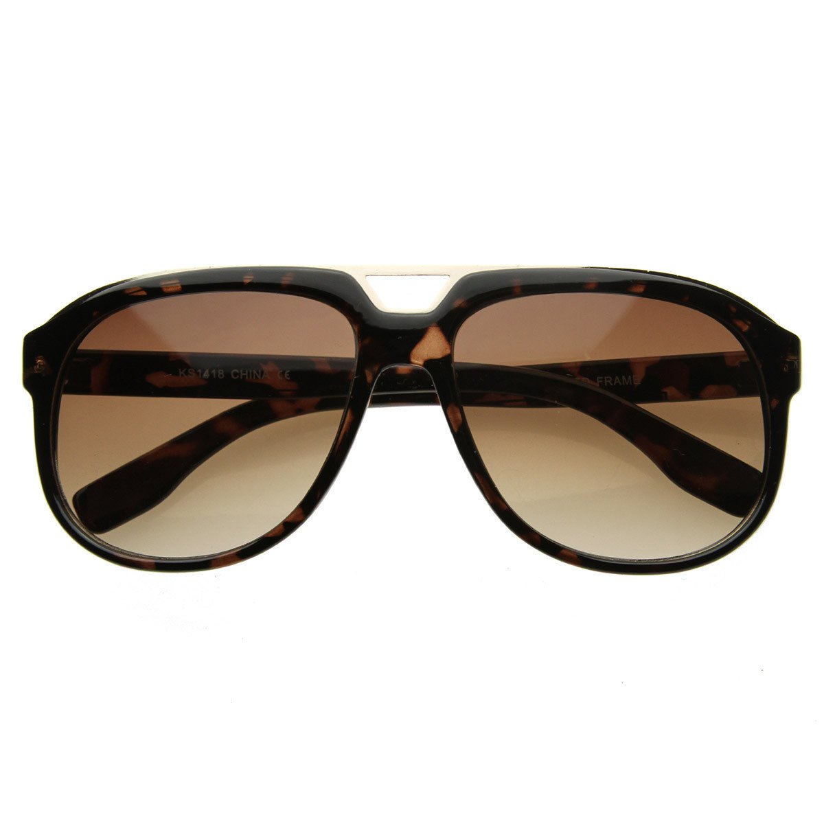 Retro European Flat Top Aviator Sunglasses 8459
