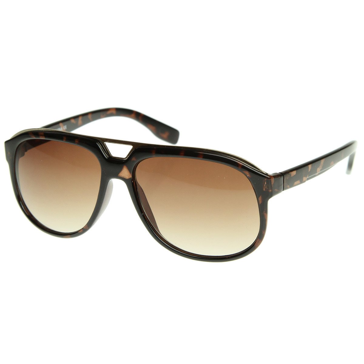Retro European Flat Top Aviator Sunglasses 8459