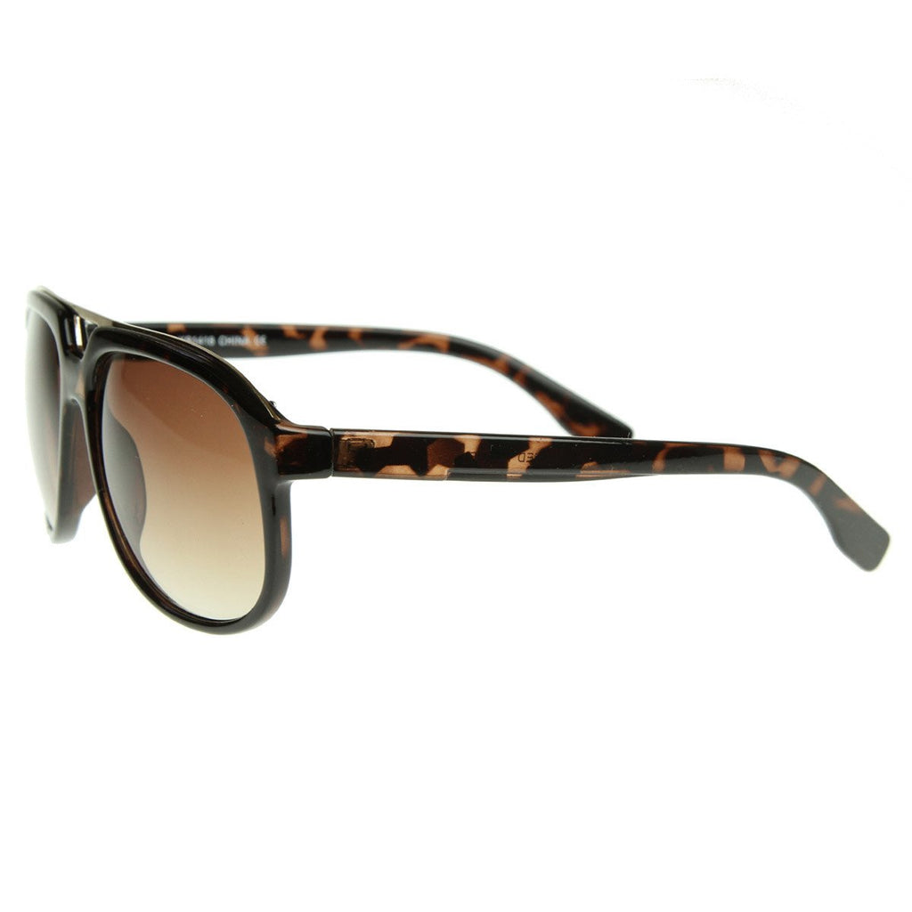 Retro European Flat Top Aviator Sunglasses 8459