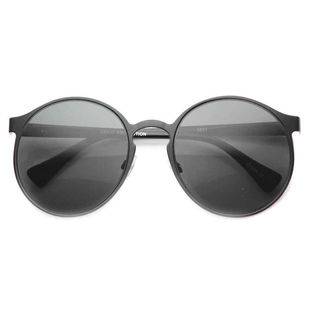 Retro Steampunk Dapper Fashion Round P3 Metal Sunglasses 9815