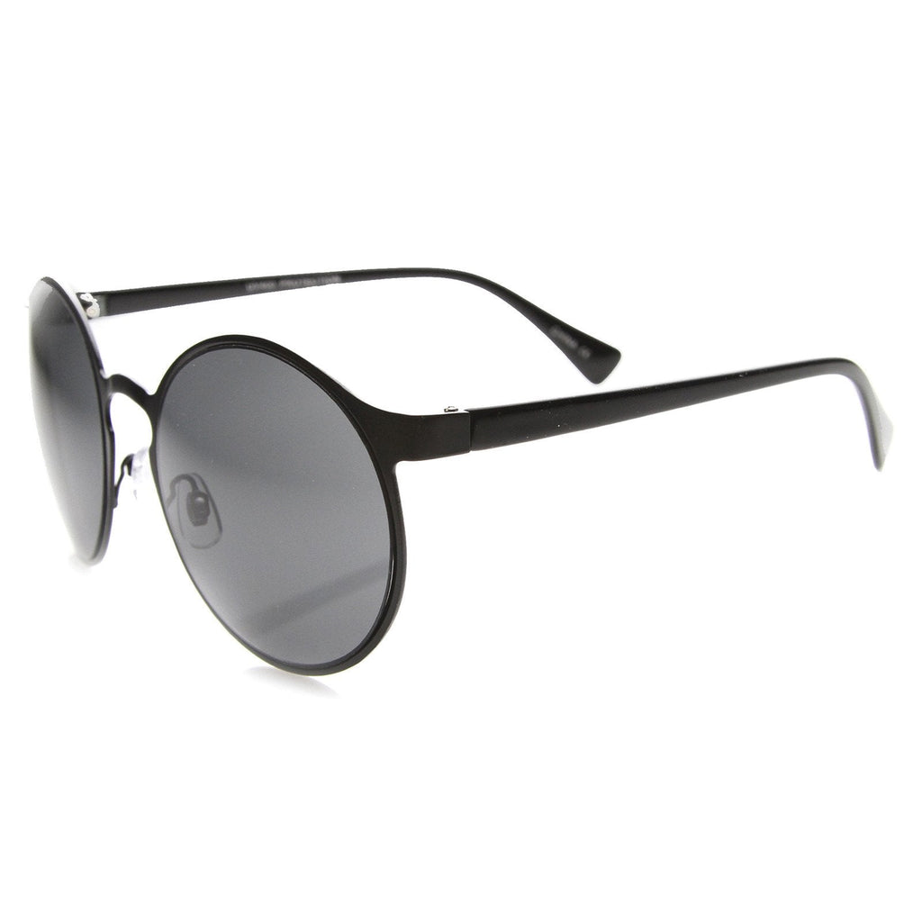 Retro Steampunk Dapper Fashion Round P3 Metal Sunglasses 9815