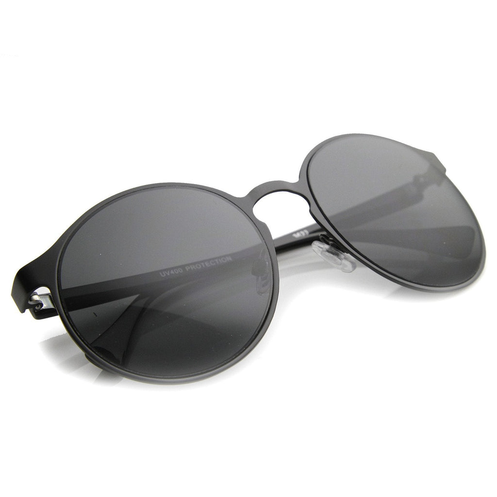 Retro Steampunk Dapper Fashion Round P3 Metal Sunglasses 9815