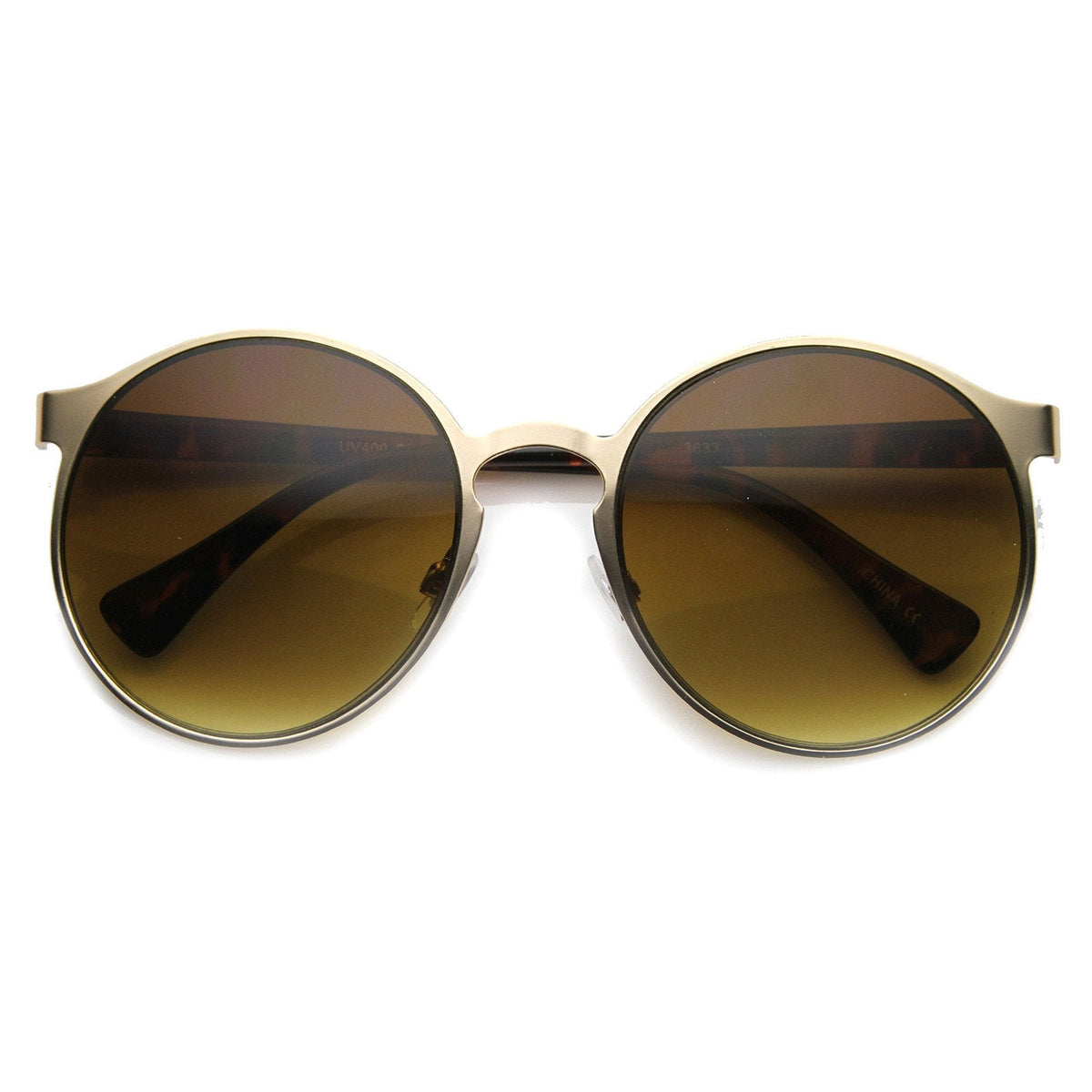 Retro Steampunk Dapper Fashion Round P3 Metal Sunglasses 9815