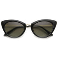 Women's Retro Fashion Cat Eye Metal Temple Sunglasses 9800