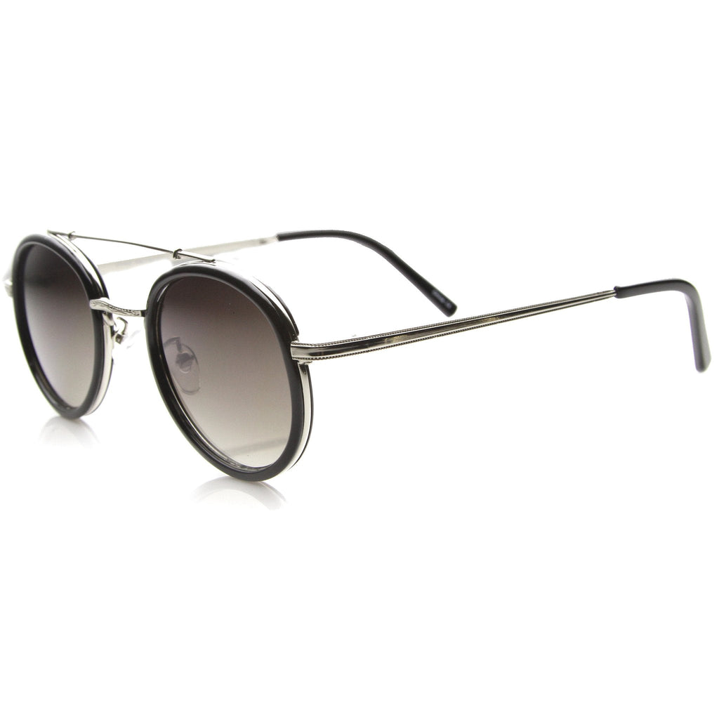 Retro Vintage Dapper Round Aviator Sunglasses 9921