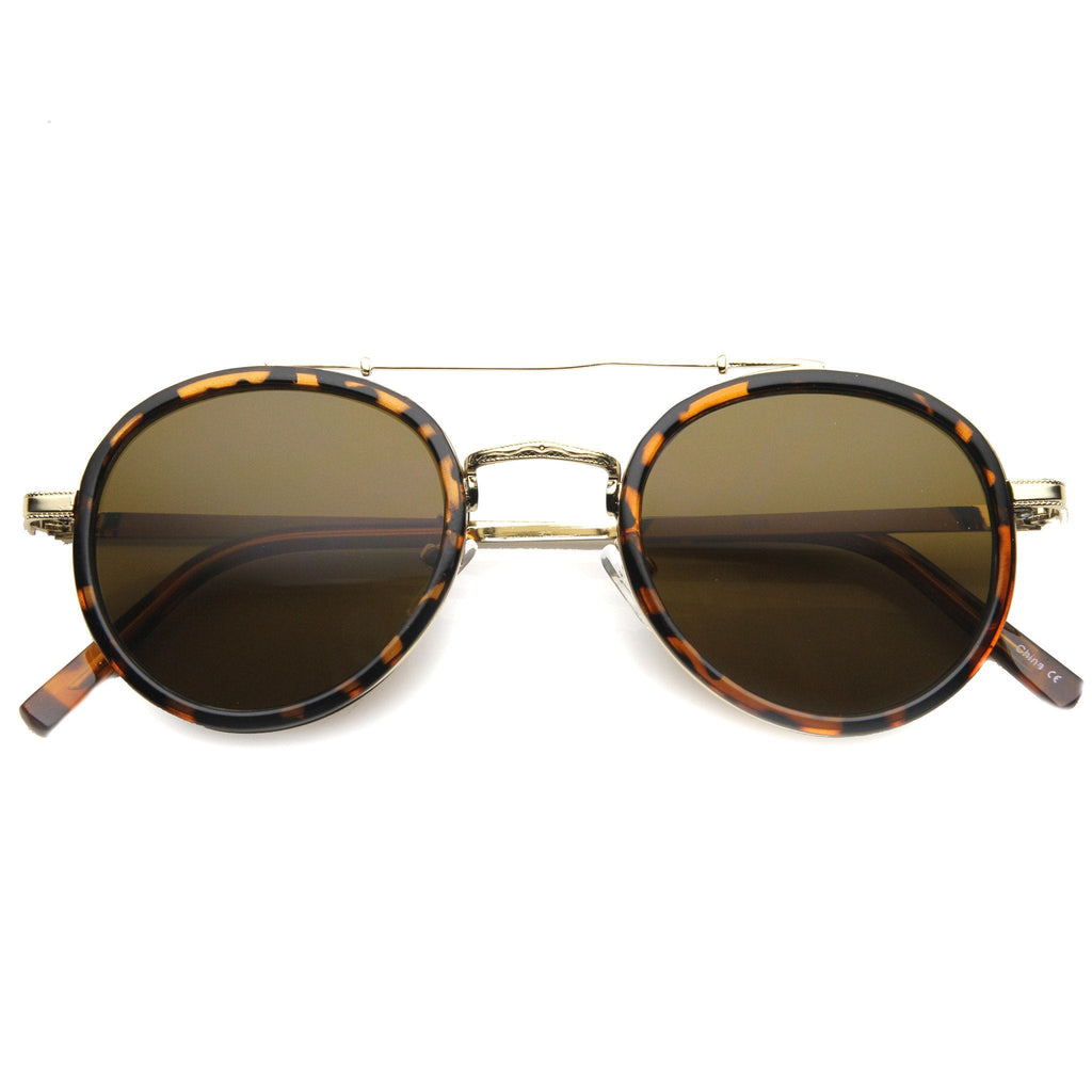 Retro Vintage Dapper Round Aviator Sunglasses 9921