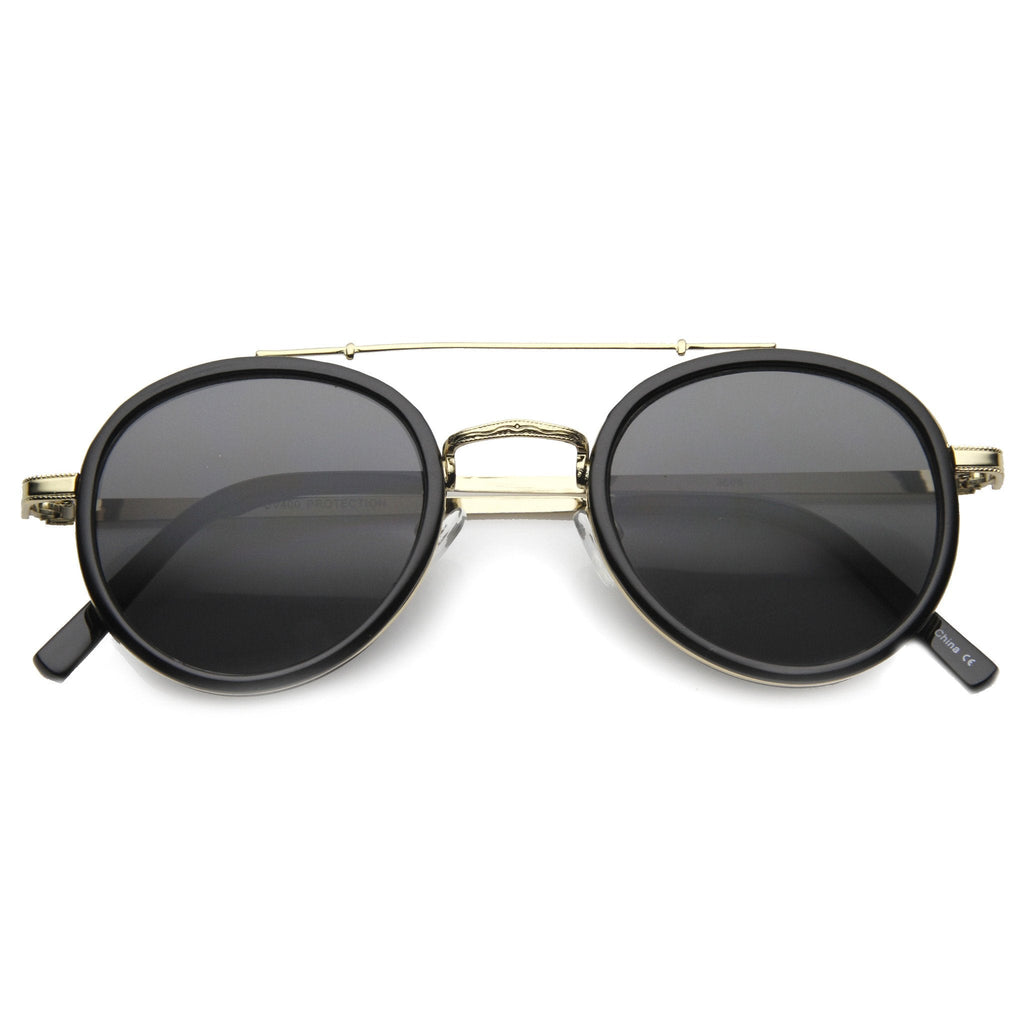 Retro Vintage Dapper Round Aviator Sunglasses 9921