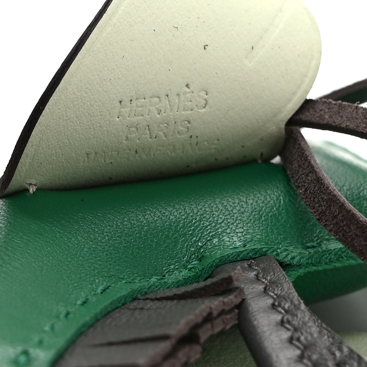 Milo Lambskin Grigri Rodeo Pegase Horse Bag Charm PM Vert Moyen Ardoise Vert Peppermint