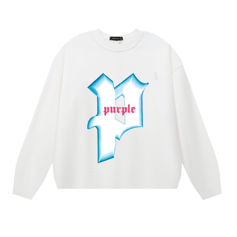 Purple  Men's Long-Sleeve T-shirt Sweatshirt 1151