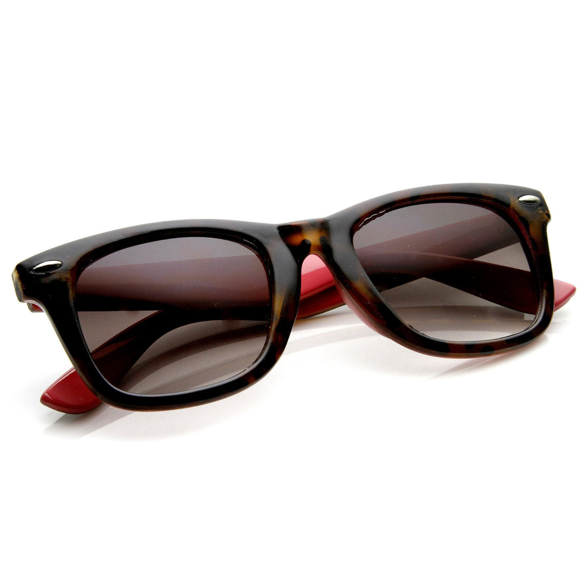 Retro Horned Rim Tortoise Pastel Two Tone Sunglasses 9166