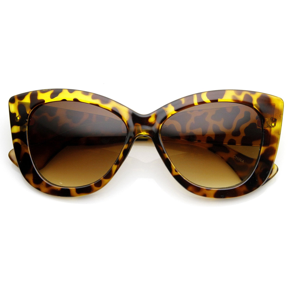 Oversize Thick Temple Womens Fashion Cat Eye Sunglasses 9167