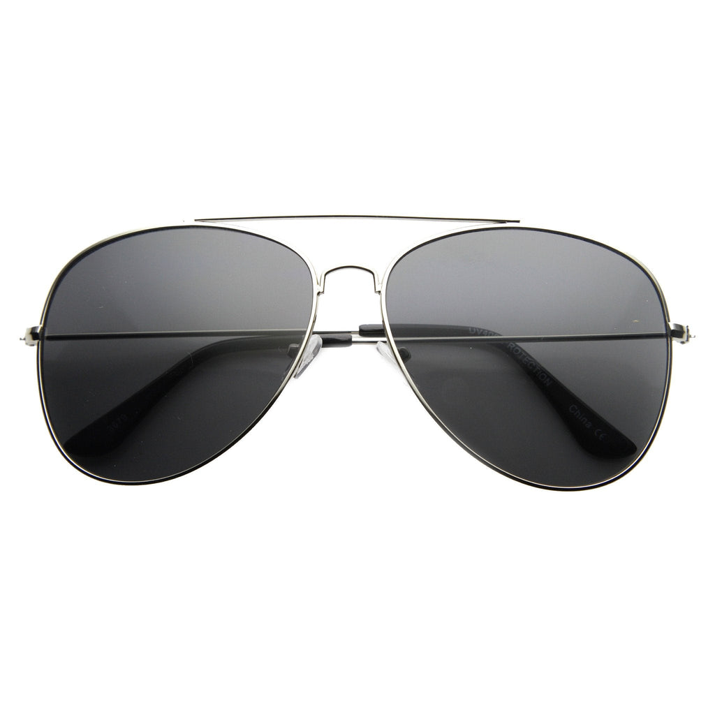Oversize Large Full Metal Aviator Sunglasses 60mm 9682