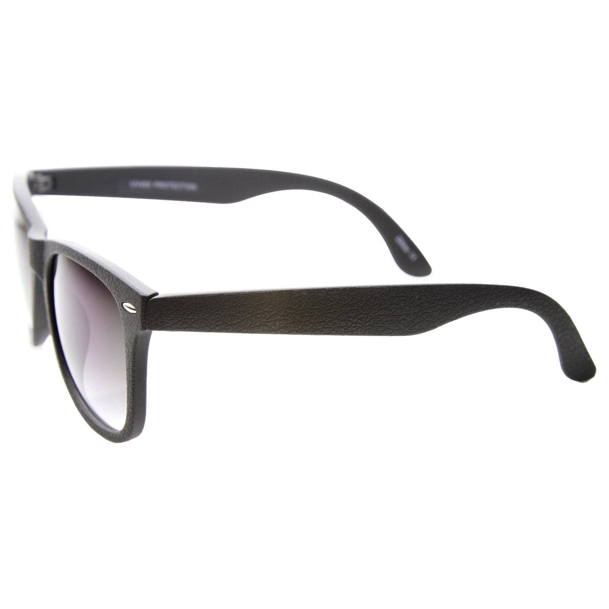 Retro Horned Rim Textured Frame Sunglasses 9684