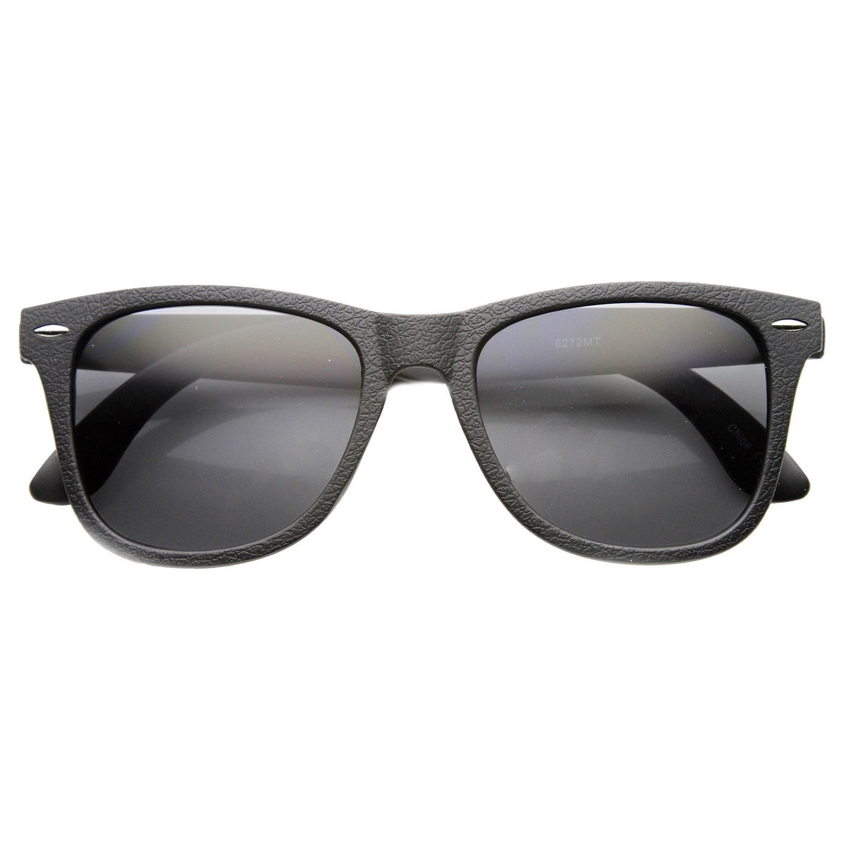 Retro Horned Rim Textured Frame Sunglasses 9684