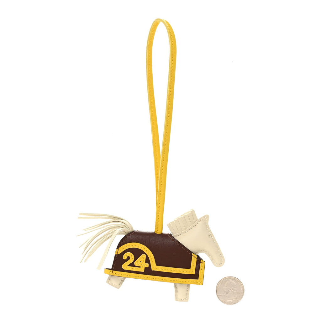 Milo Lambskin Grigri Rodeo Robeo 24 Bag Charm PM Craie Terre Jaune De Naples