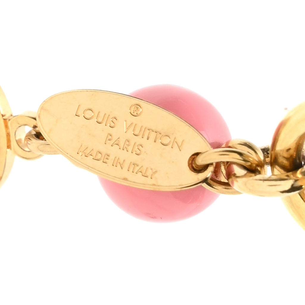 Resin Wood Vivienne Bag Charm Fuchsia Ecru White Caramel