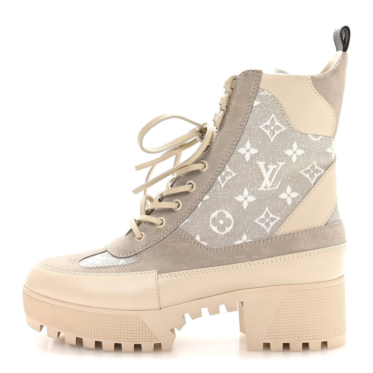 Suede Calfskin Laureate Platform Desert Boots 41 Beige
