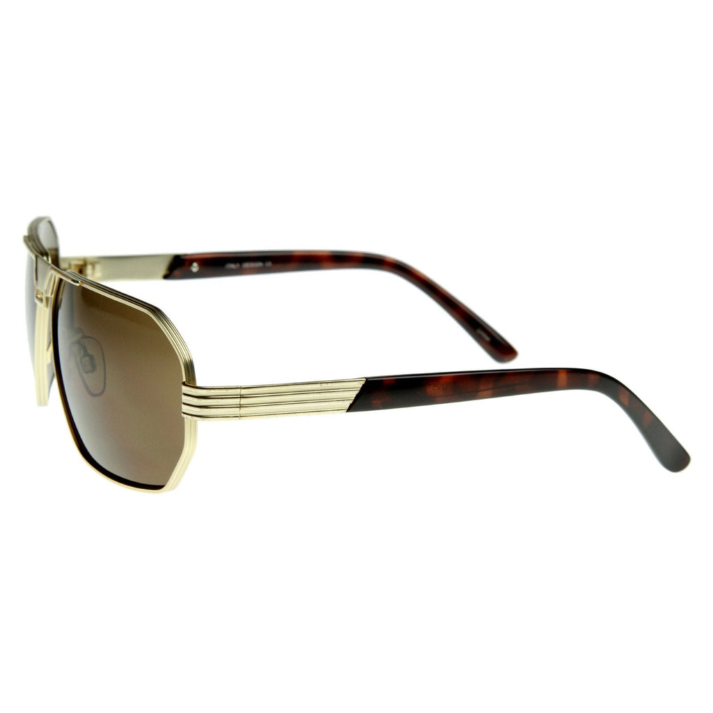 Mens Optical Quality Premium Square Metal Aviator Sunglasses 8364