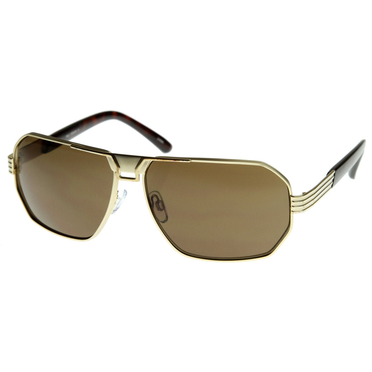 Mens Optical Quality Premium Square Metal Aviator Sunglasses 8364