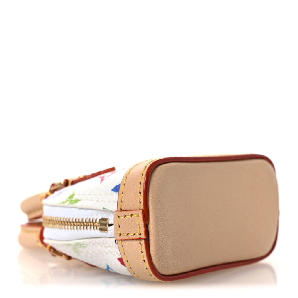 LV x TM Monogram Multicolor Micro Alma Bag Charm White