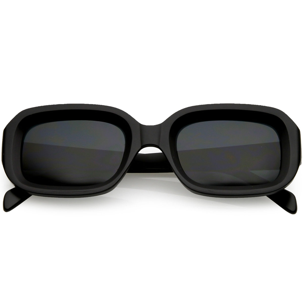 Retro Bold Deep Inset Rectangle Flat Lens Sunglasses C525